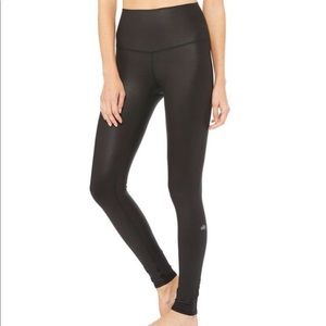 Alo High-waist Airbrush Legging Sm - Black Glossy